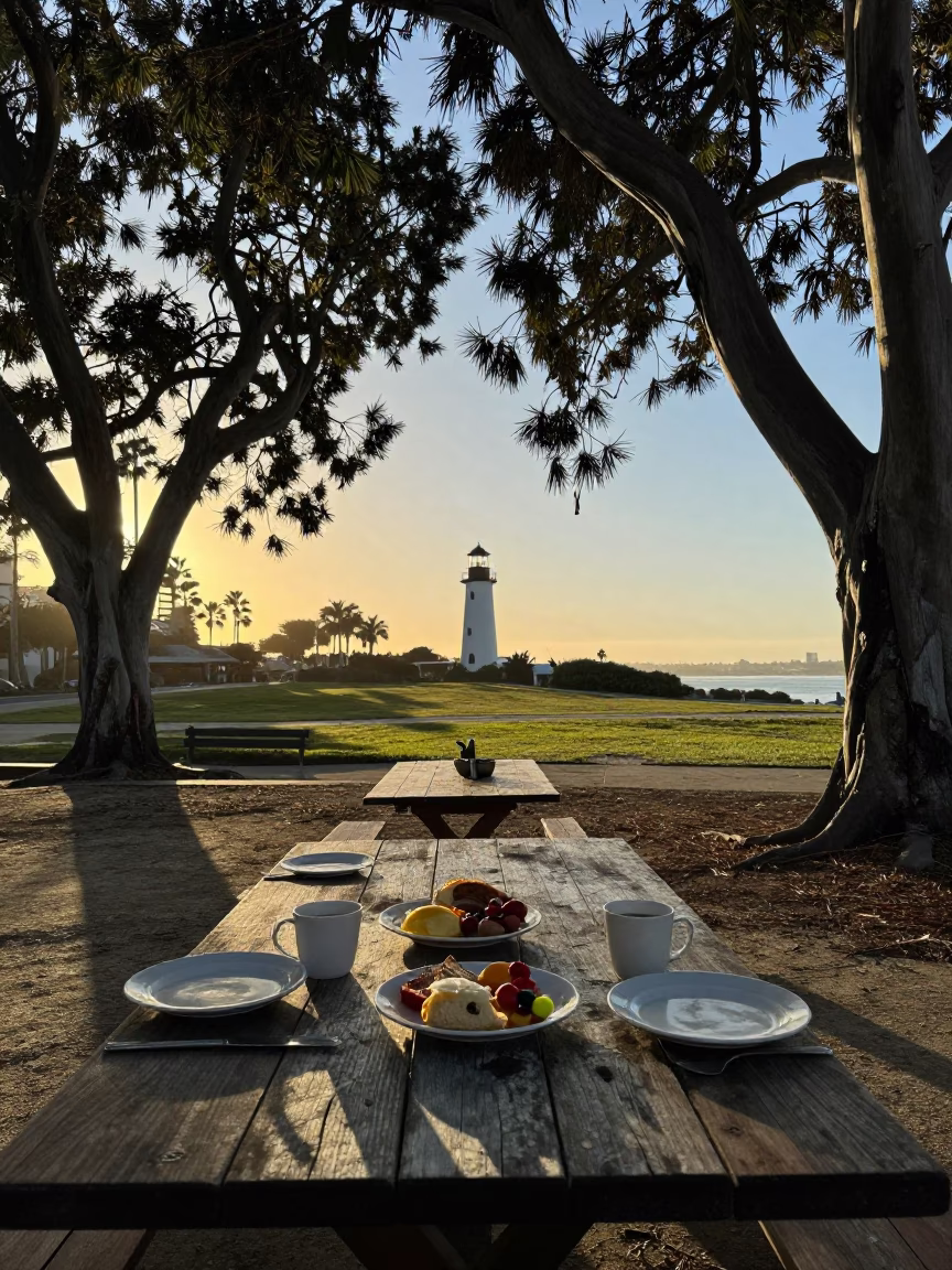 Dawn Light in San Diego at Nautical Dawn Light in in San Diego, California, United States