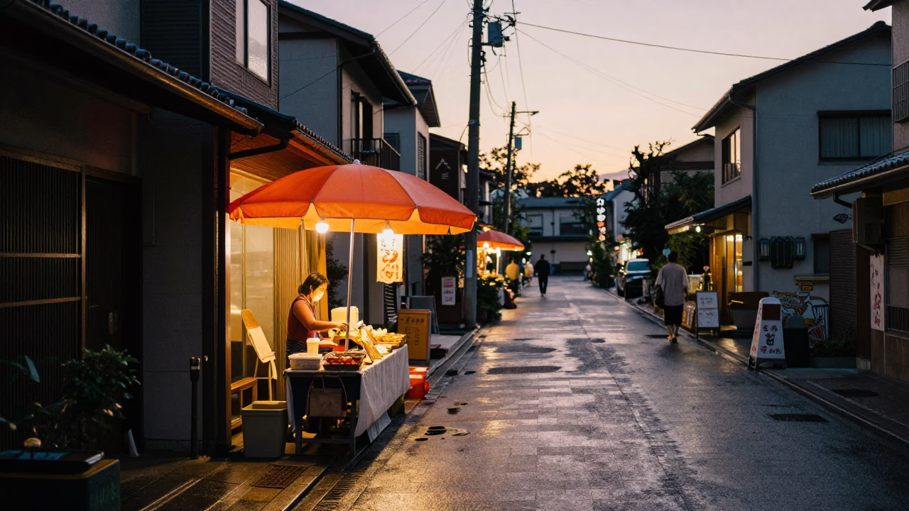 Dawn Light in Tokyo at The Still Hours Before Dawn Light in in Tokyo, Japan