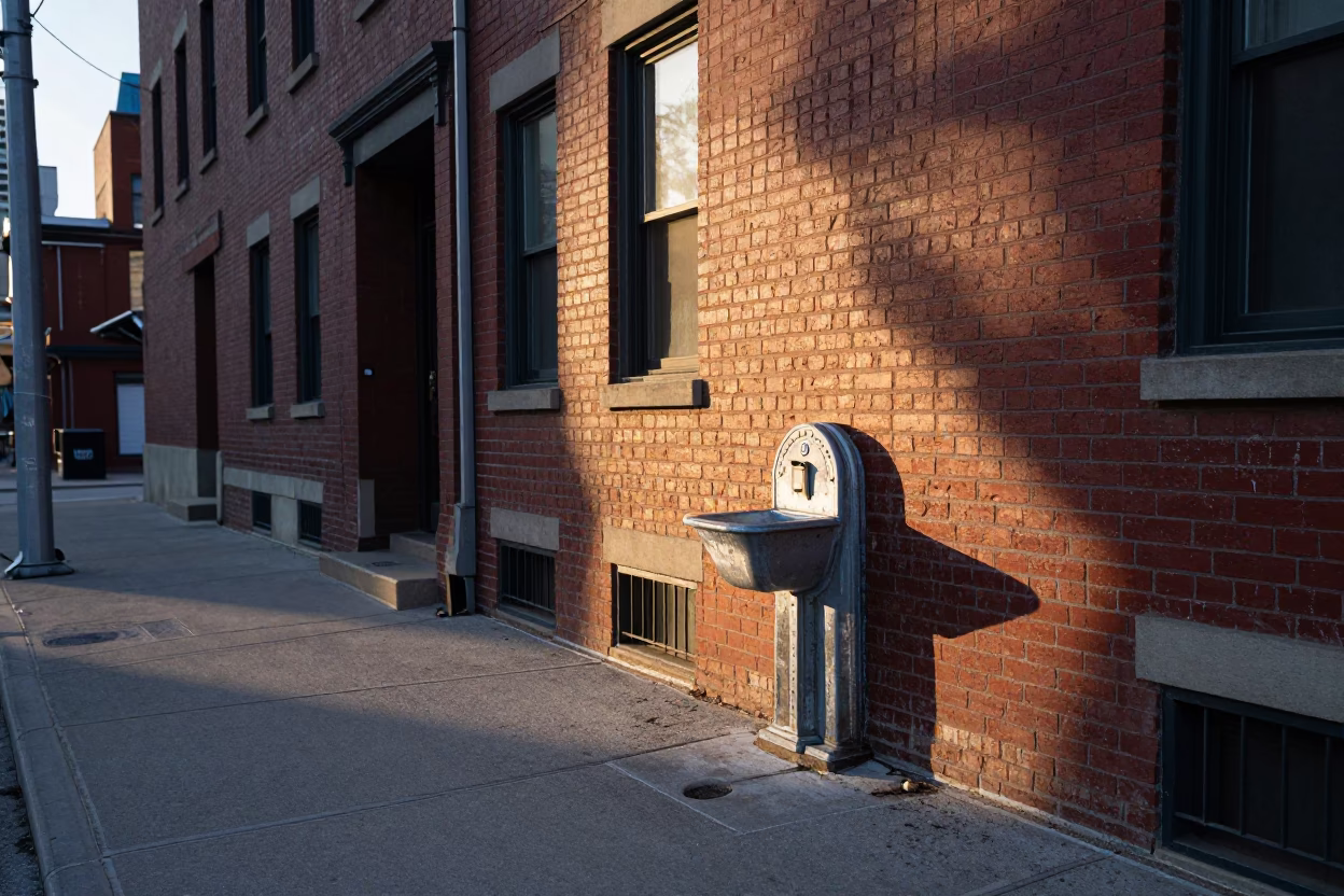 Dawn Light in Toronto at As First Light Reaches The Scene in in Toronto, Ontario, Canada