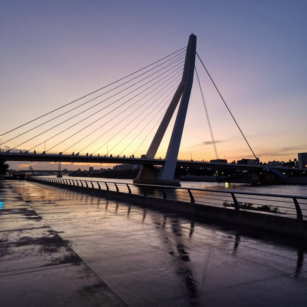 Dawn Light in Valencia at The Still Hours Before Dawn Light in in Valencia, Spain
