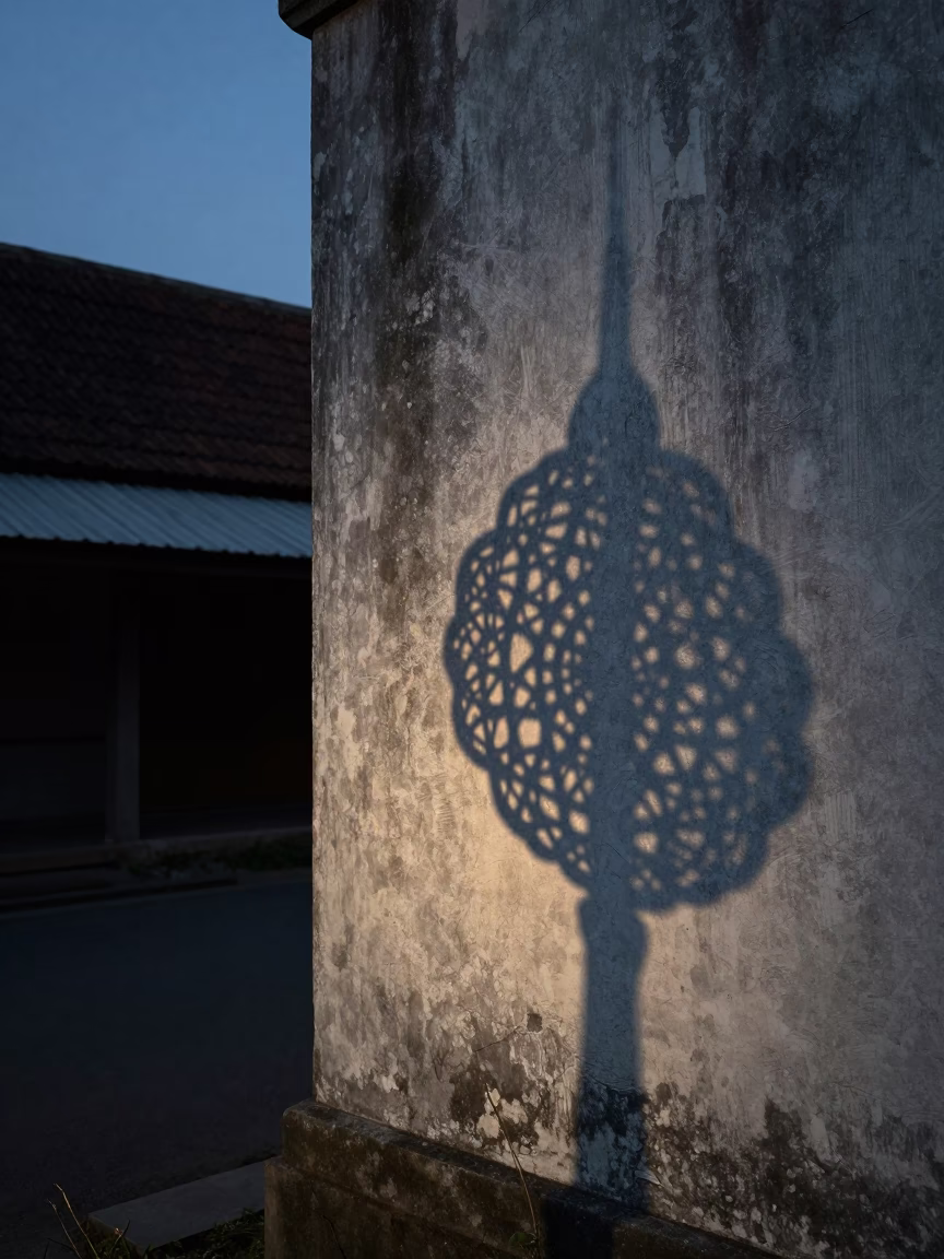 Dawn Light in Yogyakarta at The Still Hours Before Dawn Light in in Yogyakarta, Indonesia