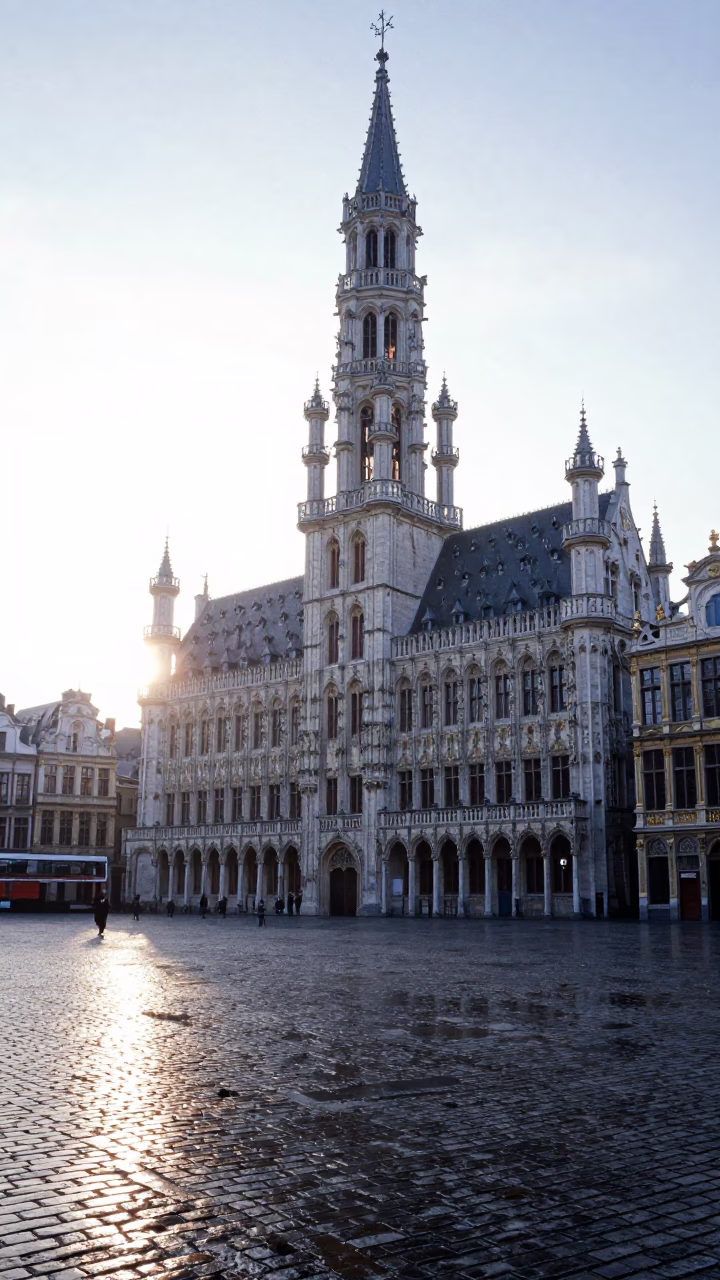 Dawn Light just after sunrise in Brussels in in Brussels, Belgium