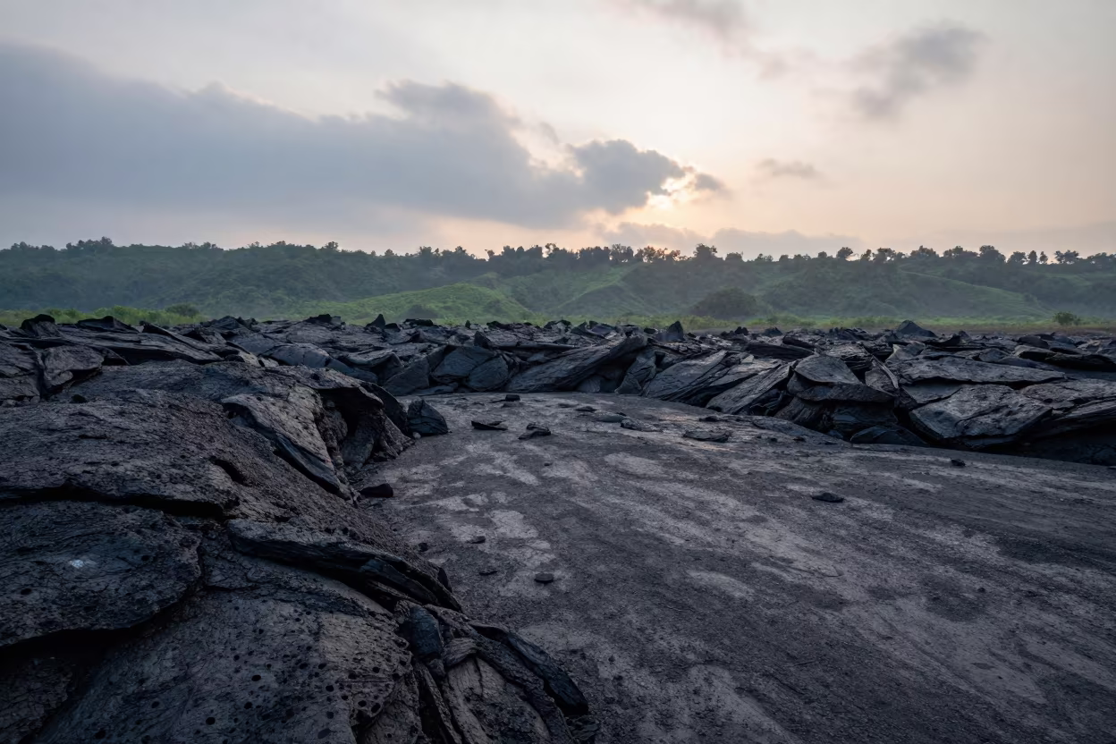 Dawn Light Over Lava Ridge Canyon Floor Near Kathmandu in near Kathmandu