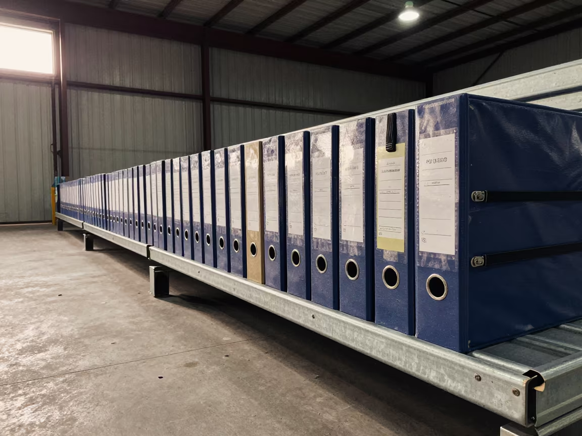 Dawn Light on Logistics Tray with Route Bags in inside a cross-dock lane near Doncaster