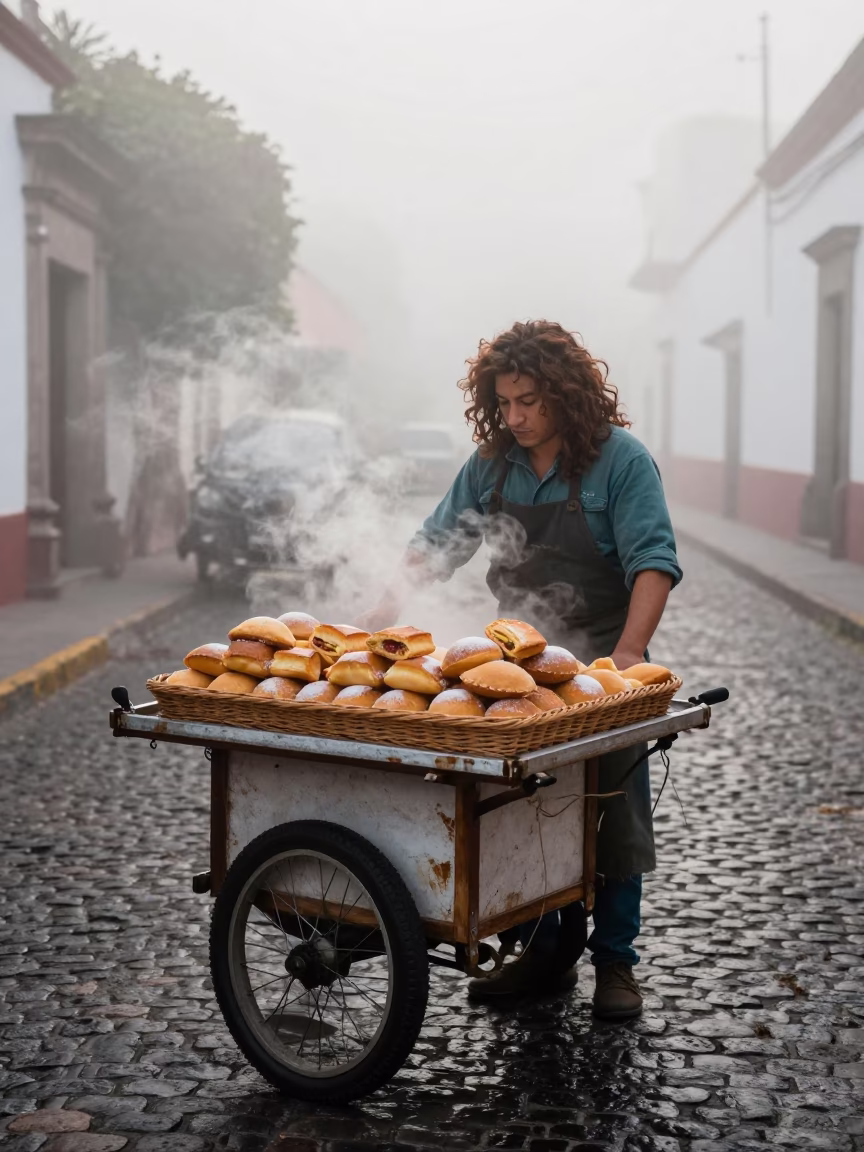 Dawn Light on Baker in in Merida, Mexico