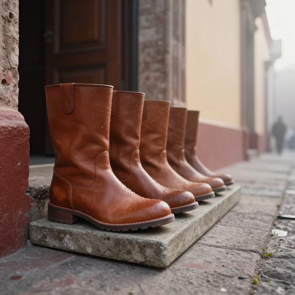 Dawn Light on Boots in Guadalajara in in Guadalajara, Mexico