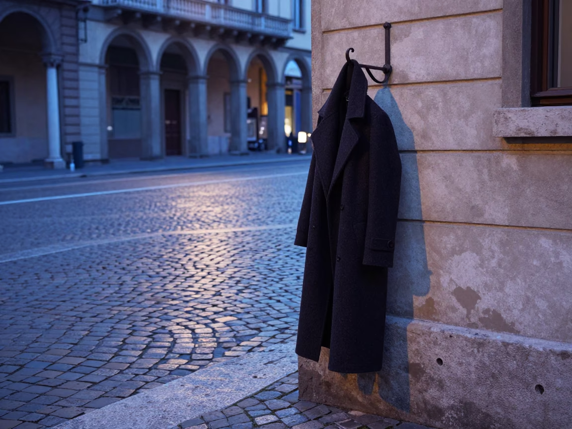 Dawn Light on Cobblestone Street in Milan Italy Near Historic Piazza in in Milan, Italy