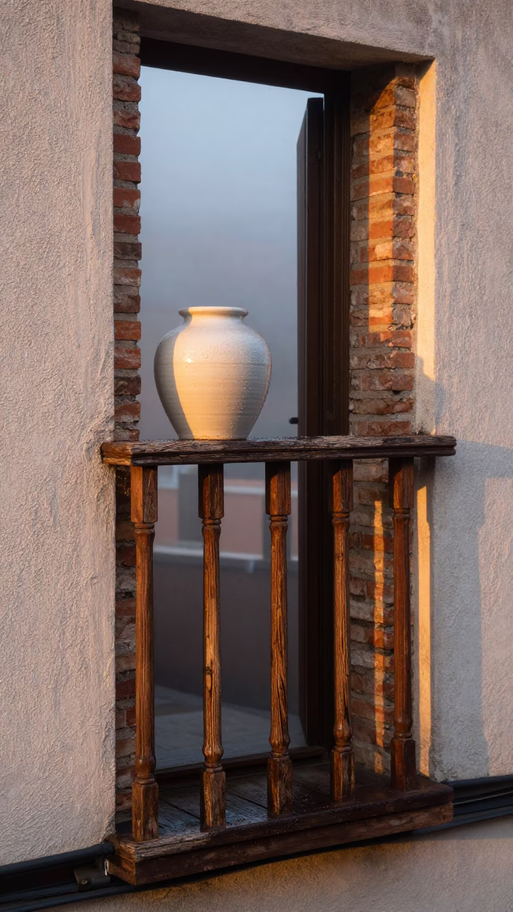 Dawn Light on Condensation in Madrid in in Madrid, Spain