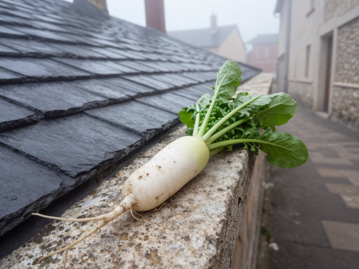 Dawn Light on Radish in Lyon in in Lyon, France