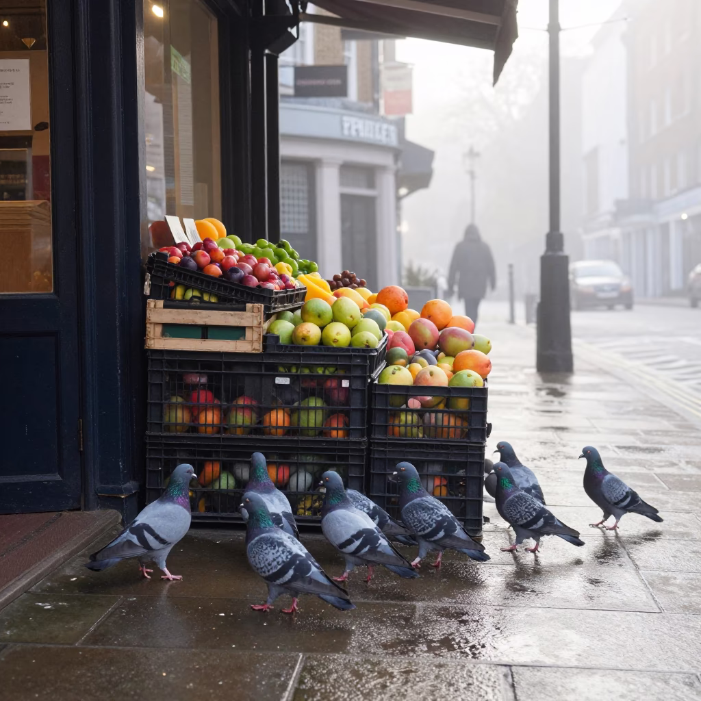 Dawn Light on Shop in London in in London, United Kingdom