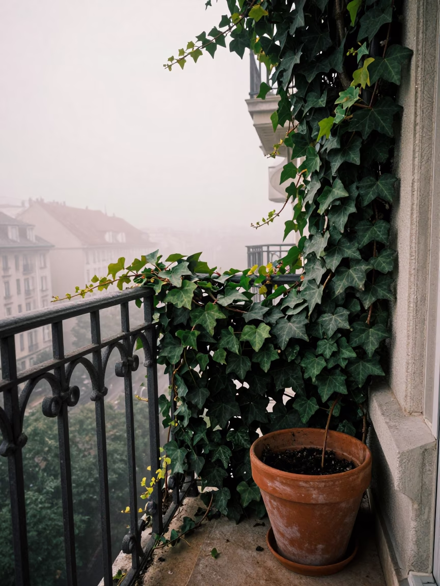 Dawn Light on Terracotta Pot in Budapest in in Budapest, Hungary