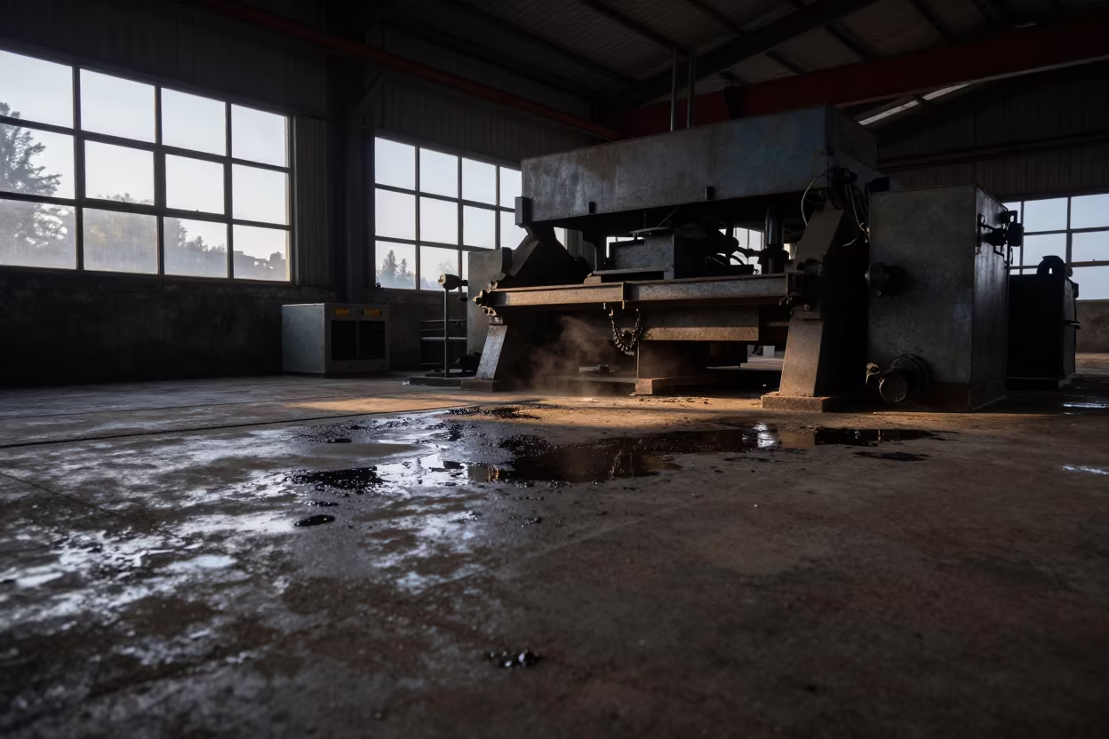 Dawn Light on Quarry Factory Floor in on a quarry ledge near Kisangani