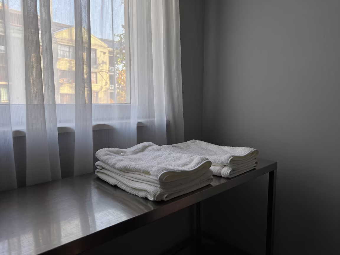 Dawn Light on Udder Towel Warmer Shelf Jammu in on a workshop shelf near Jammu