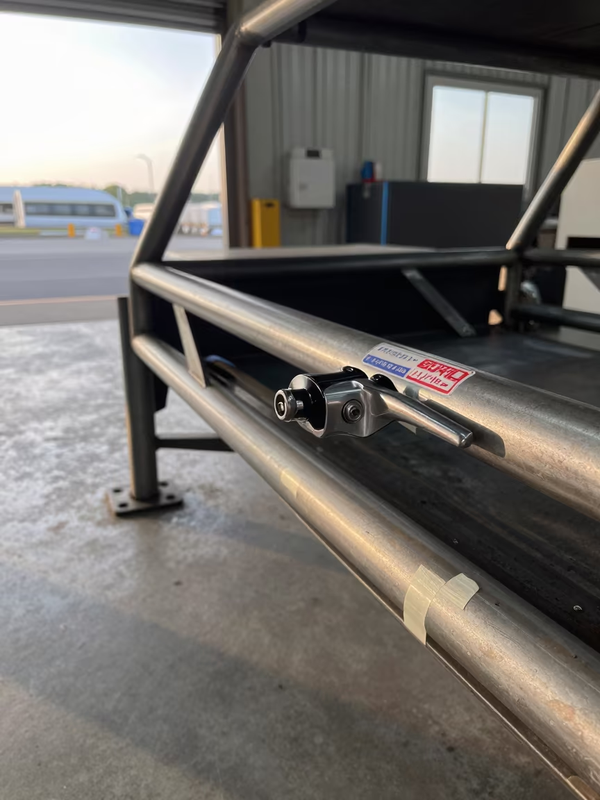 Dawn Light on Warehouse Brake Lever Row in at a fulfillment packing station in Osaka