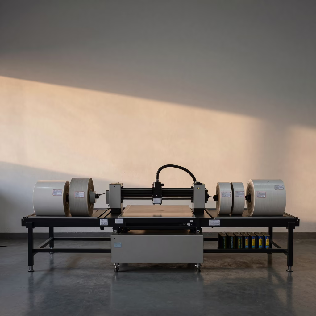 Dawn Logistics Printer Stand Oaxaca Warehouse in at a parcel sorting belt in Oaxaca