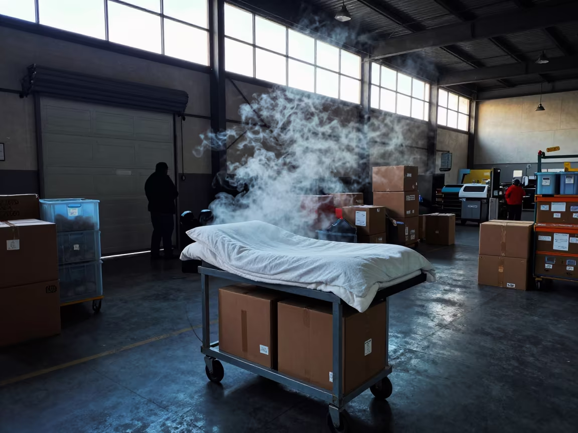 Dawn Logistics Chilean Packing Station Thermal Cart in at a fulfillment packing station in Santiago de los Caballeros