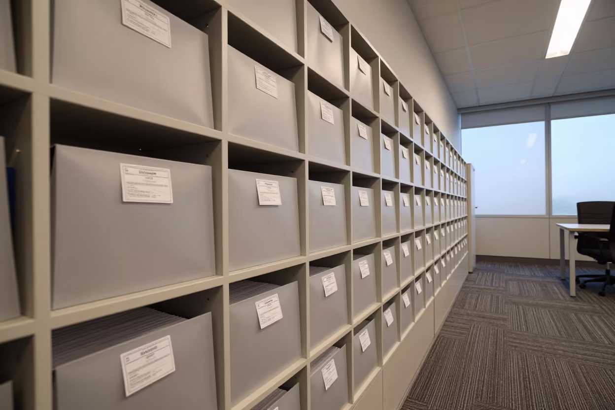 Dawn Mailroom Shelf Toulouse Office in inside a conference room in Toulouse