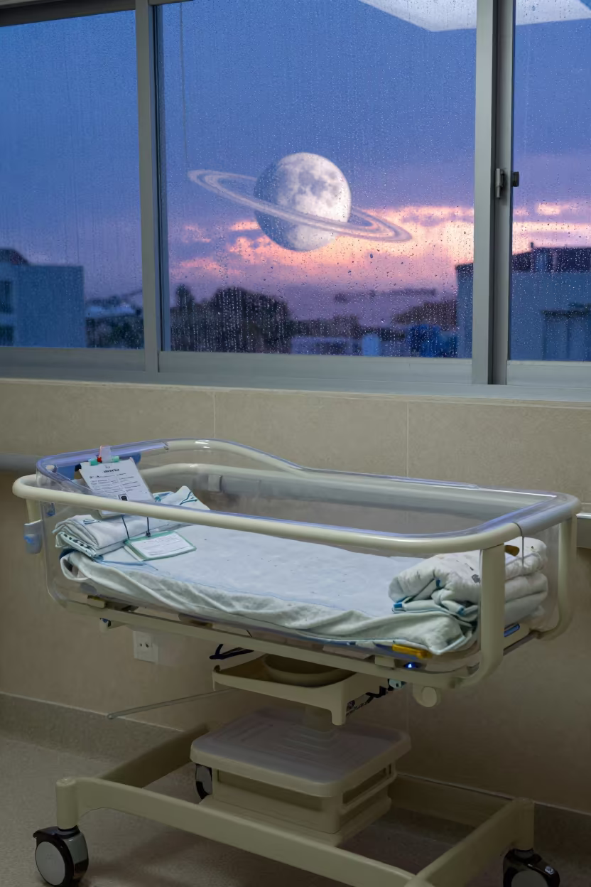 Dawn Maternity Recovery with Ringed Planet in inside an imaging suite in Salvador