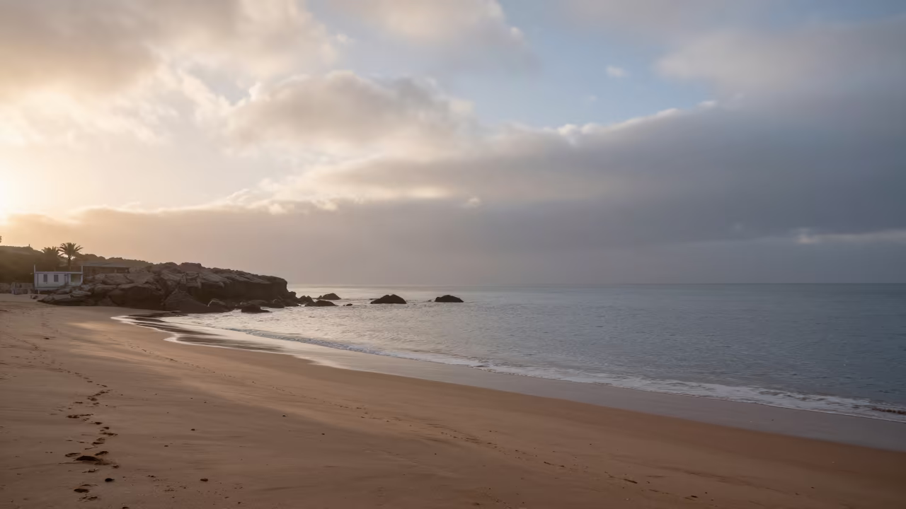 Dawn Mist Over Hidden Algerian Cove in in Algeria