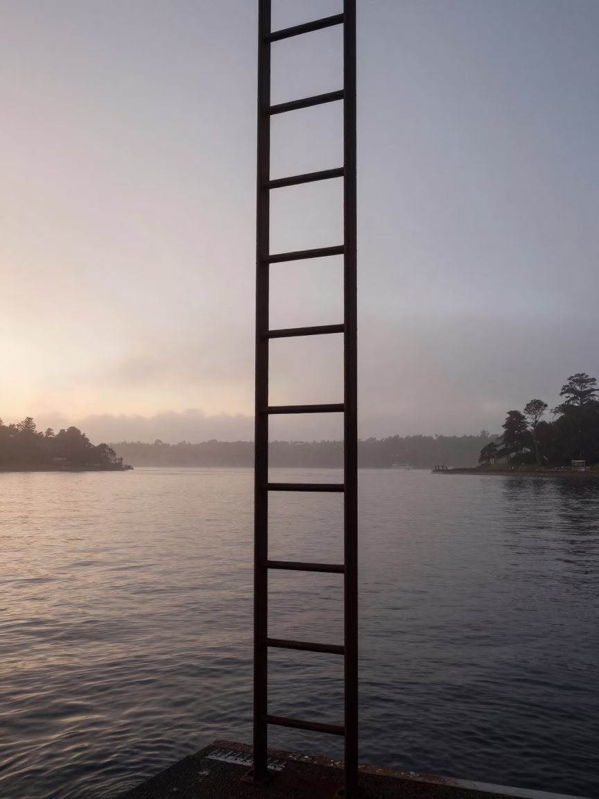 Dawn Mist in Sydney at First Light Of Dawn in in Sydney, New South Wales, Australia