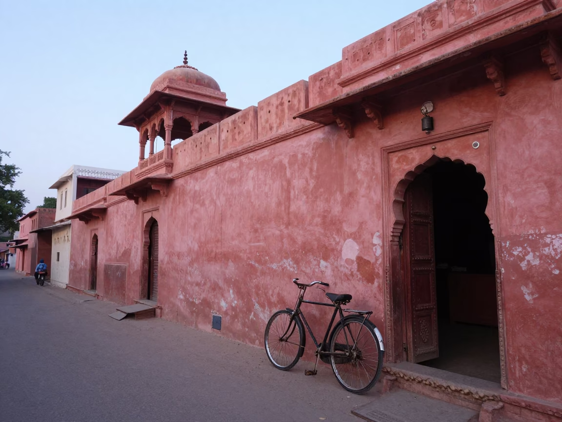 Dawn Scene in Jaipur at First Light Of Dawn in in Jaipur, India