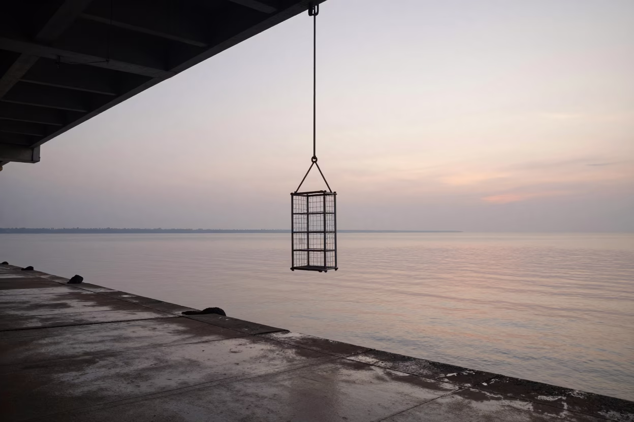 Dawn Scene in Kochi at First Light Of Dawn in in Kochi, India