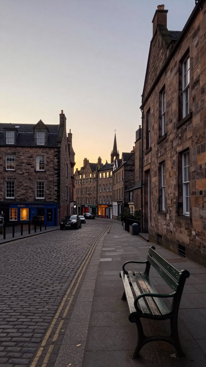 Dawn Scotland in Edinburgh at First Light Of Dawn in in Edinburgh, United Kingdom
