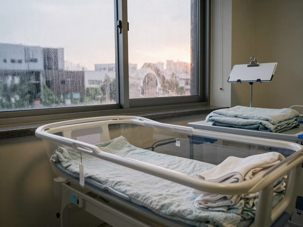 Dawn in Tainan Maternity Recovery Room with Rain in inside an imaging suite in Tainan