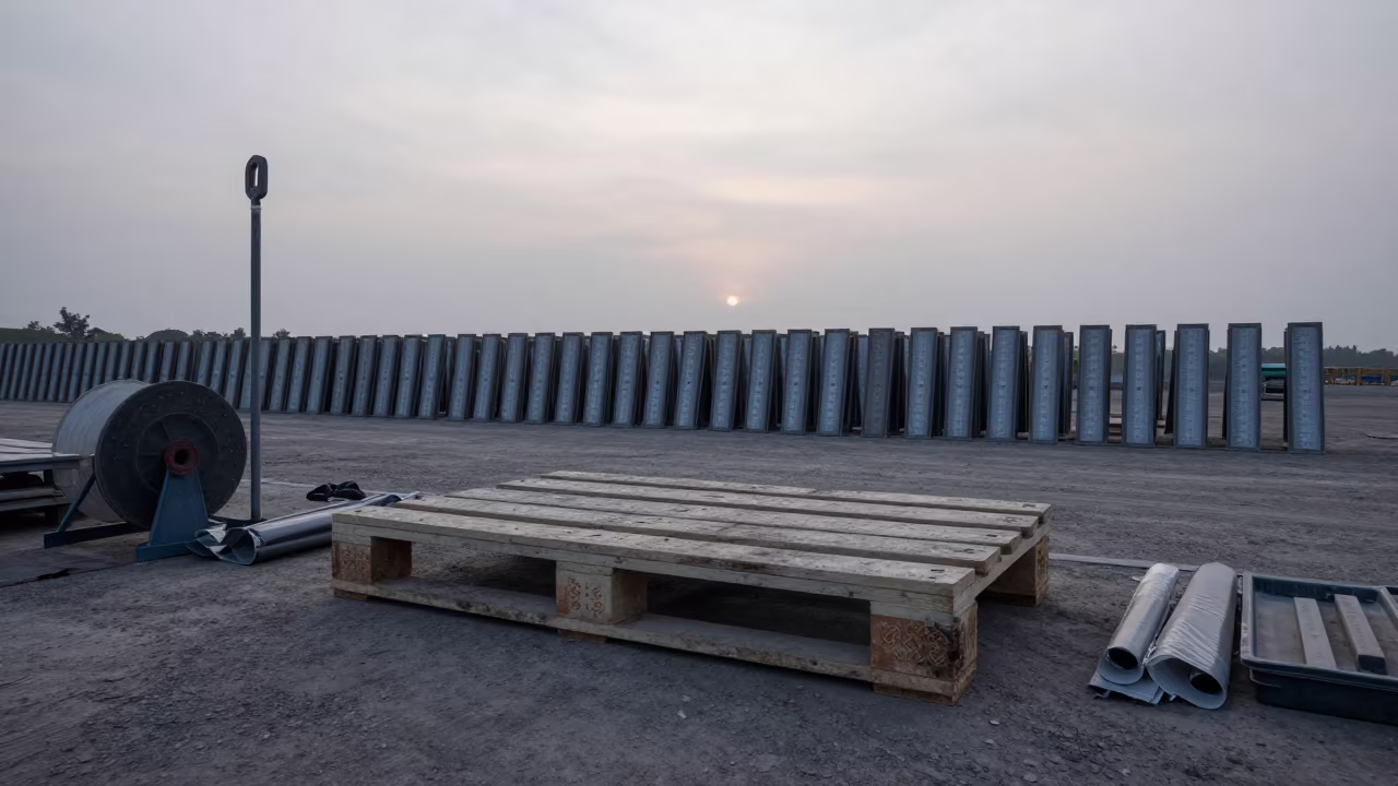 Dawn Warehouse Gauge Board Surreal Grid in on a quarry ledge near Semarang