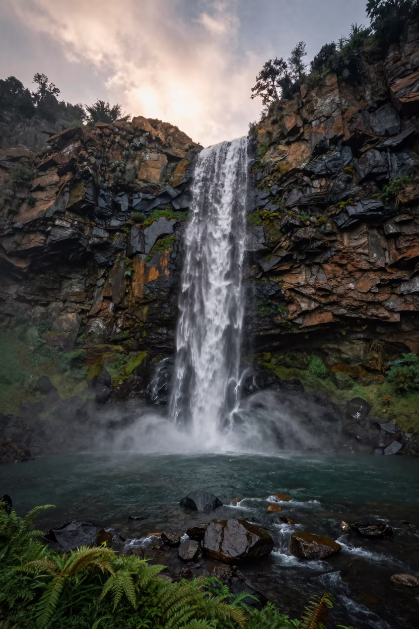 Dawn Waterfall Plunge Pool Near Kathmandu in near Kathmandu