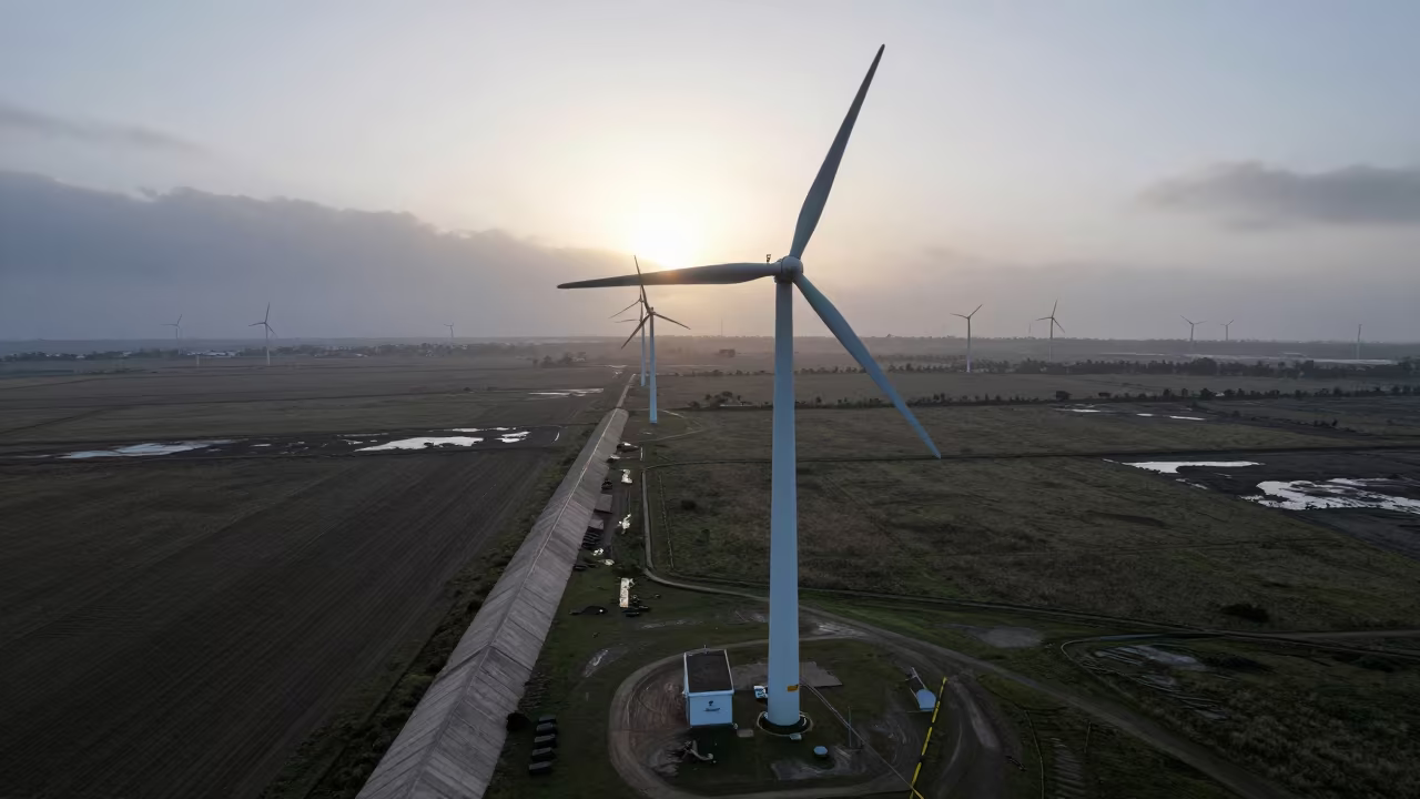 Dawn Wind Turbines South Sudan Storm Barrier in beside a storm surge barrier in South Sudan