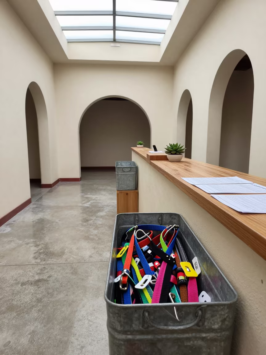 Daycare Collar Bin Midday Puebla in inside an adoption room in Puebla