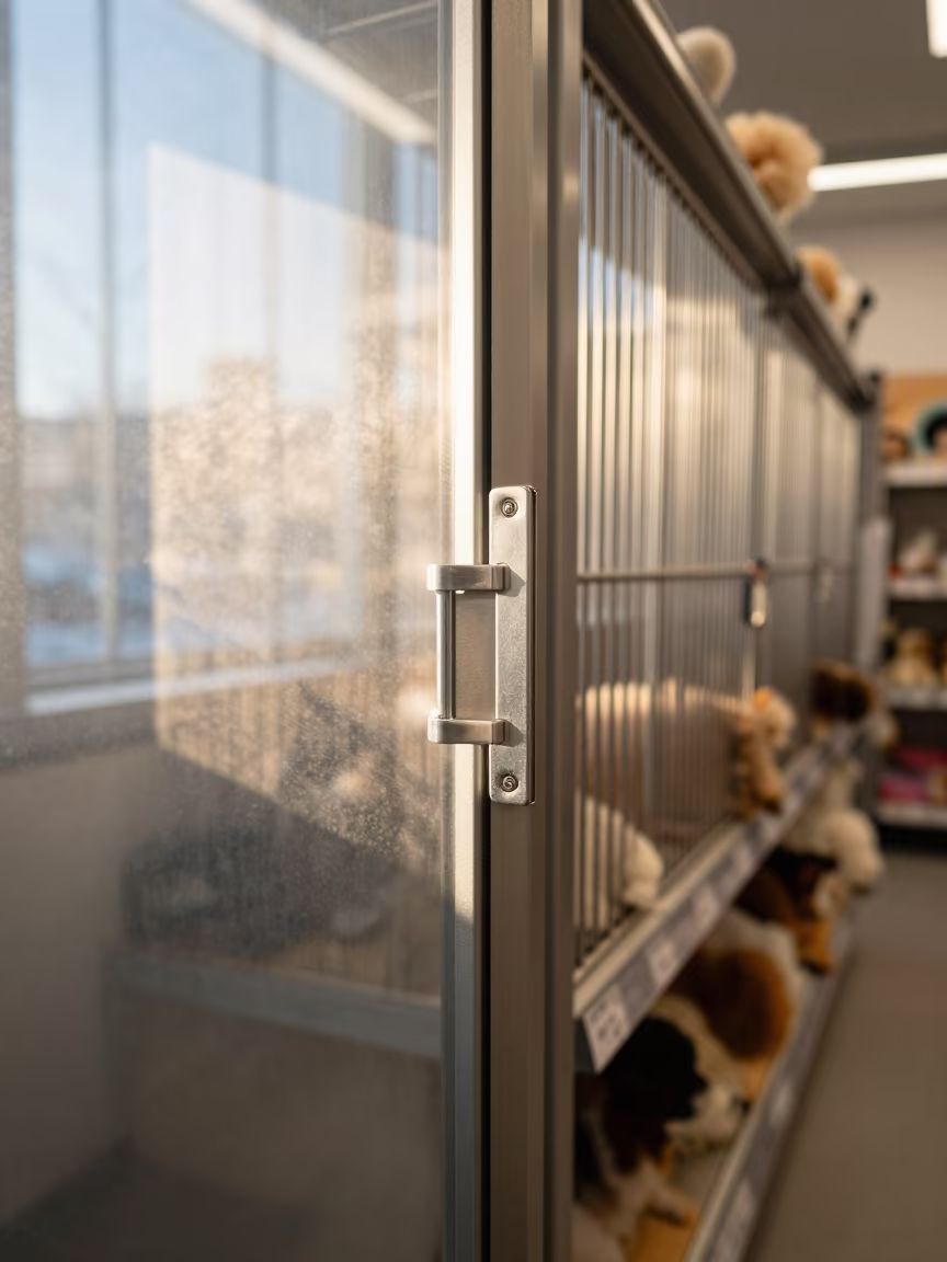 Daycare Gate Checklist in Winter Pet Store in inside a pet store aisle near Valparaiso