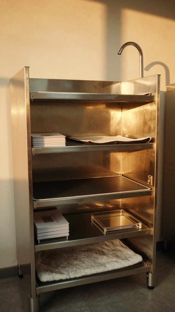 Daycare Nap Mat Rack at Dog Wash Station in at a self-serve dog wash station near Bursa