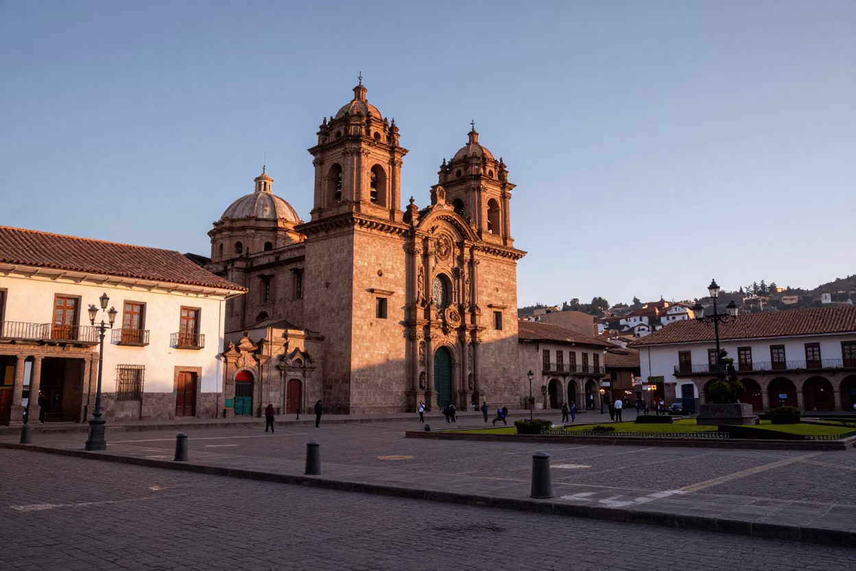 De Armas in Cusco at First Light Of Dawn in in Cusco, Peru