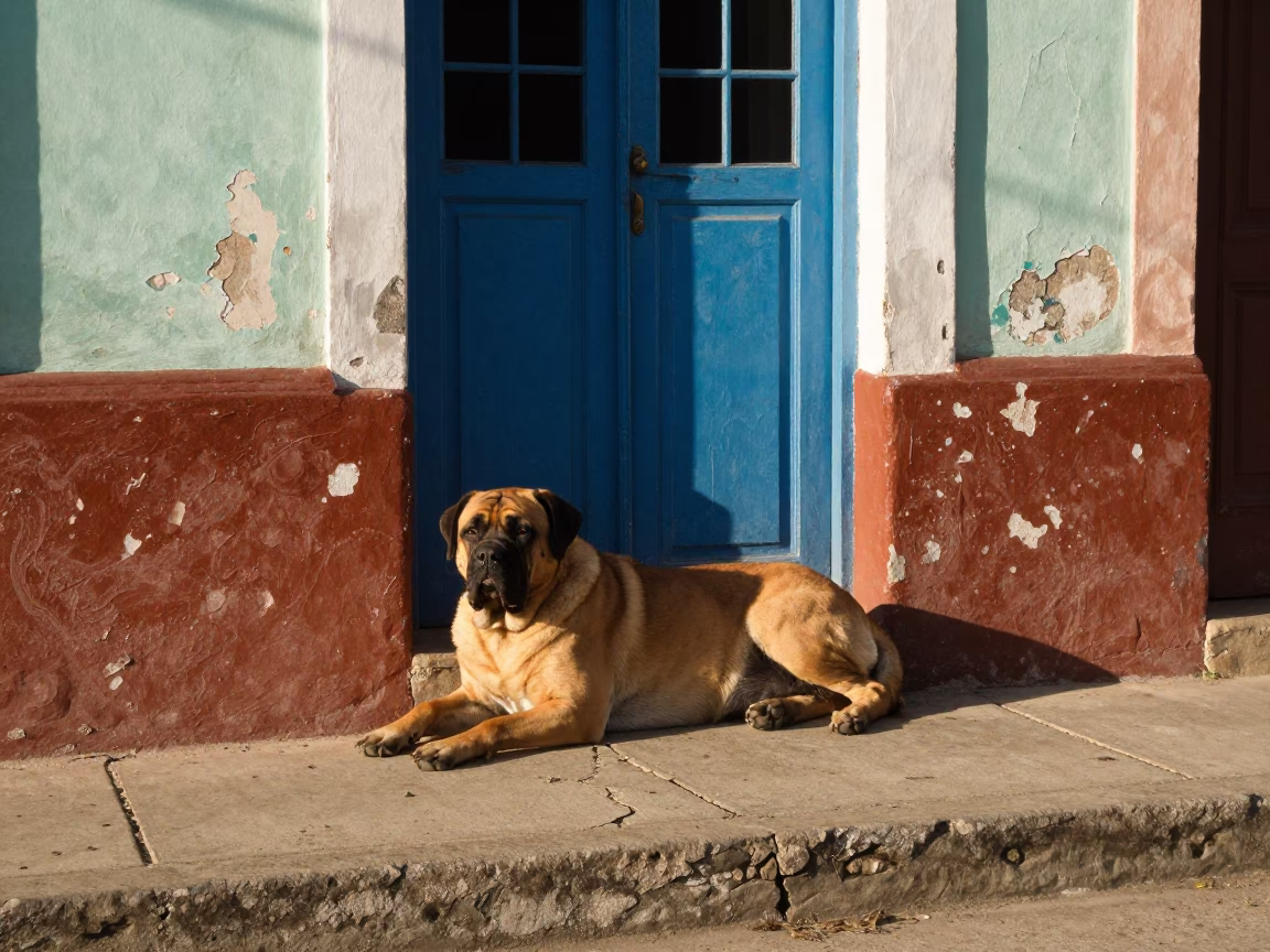 De Bordeaux in Havana at Clear Late-afternoon Light in in Havana, Cuba