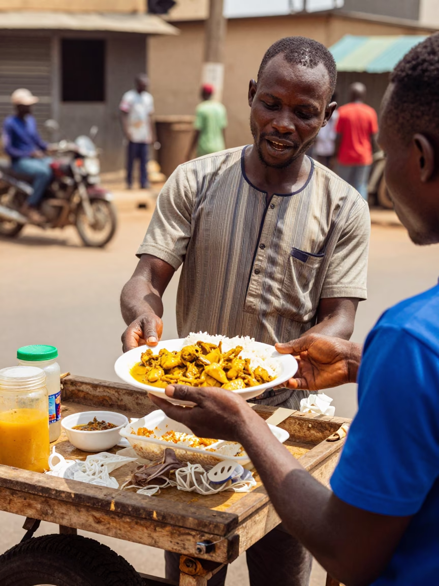 De Gallina in Accra at Bright Midmorning Light in in Accra, Ghana