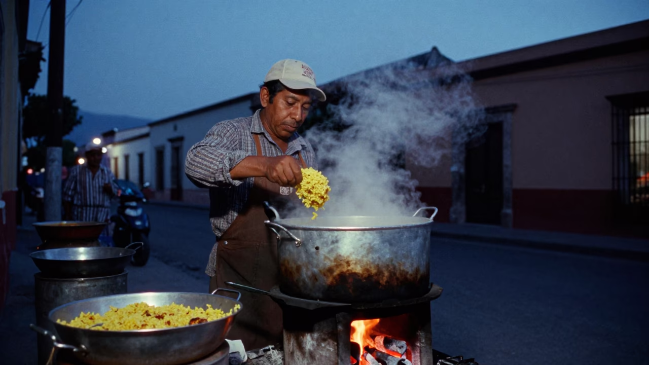 De Gallina in Merida at The Still Hours Before Dawn Light in in Merida, Mexico