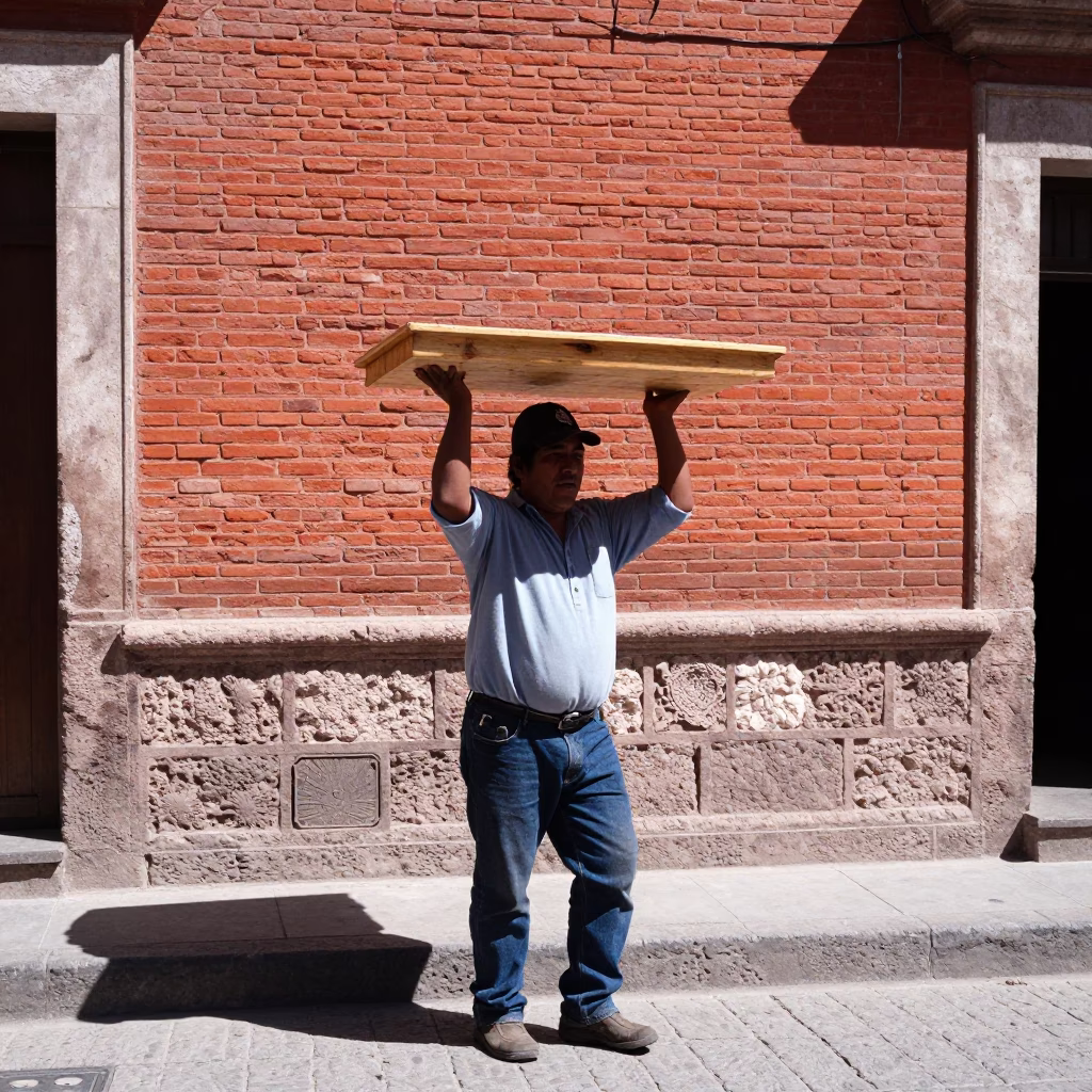 De Leche in La Paz at The Flat Glare Of Noon Light in in La Paz, Bolivia
