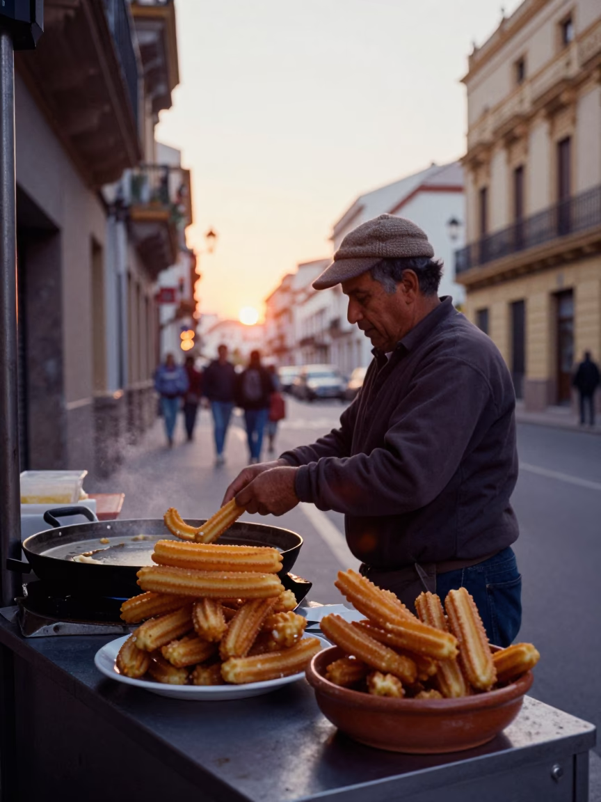 De Leche in Valencia at Nautical Dawn Light in in Valencia, Spain