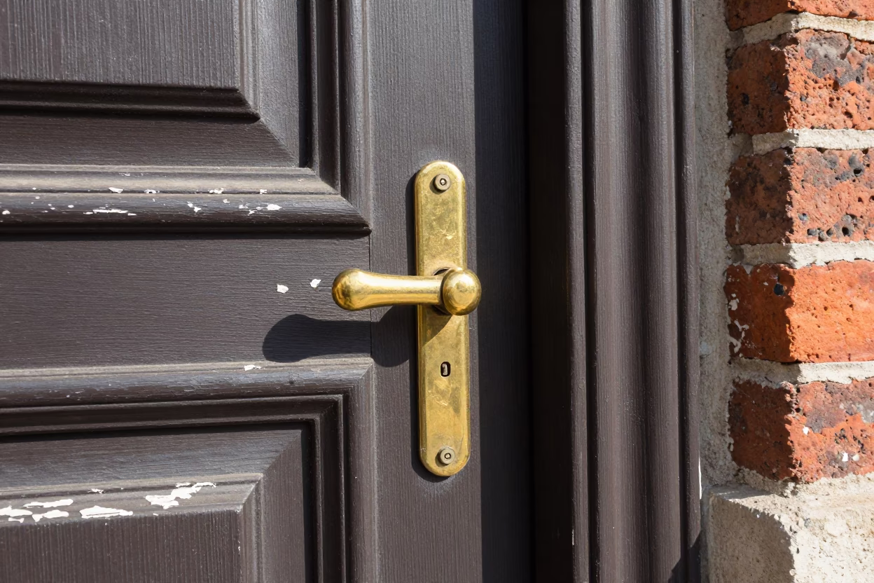 Deadbolt in Krakow at Afternoon Light in in Krakow, Poland