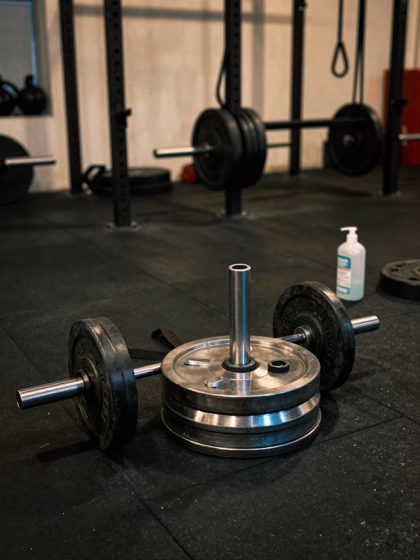 Deadlift Jack Wheel Sleeve Tin Gym Midnight in inside a strength room near Vinh