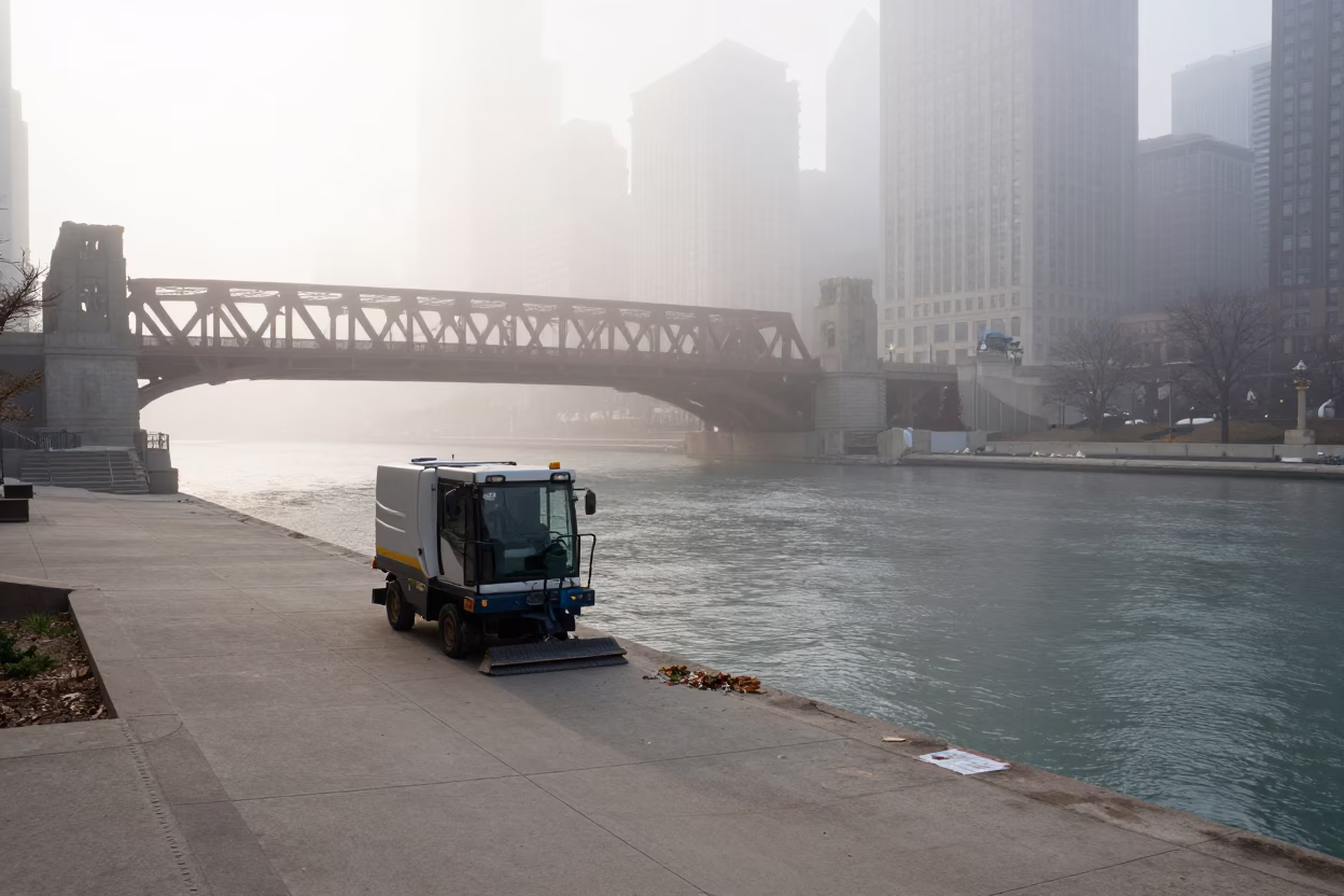Debris in Chicago at Dawn Light in in Chicago, Illinois, United States