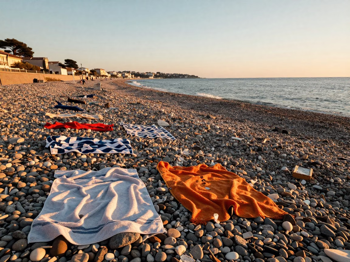 Debris in Nice at Golden Hour in in Nice, France