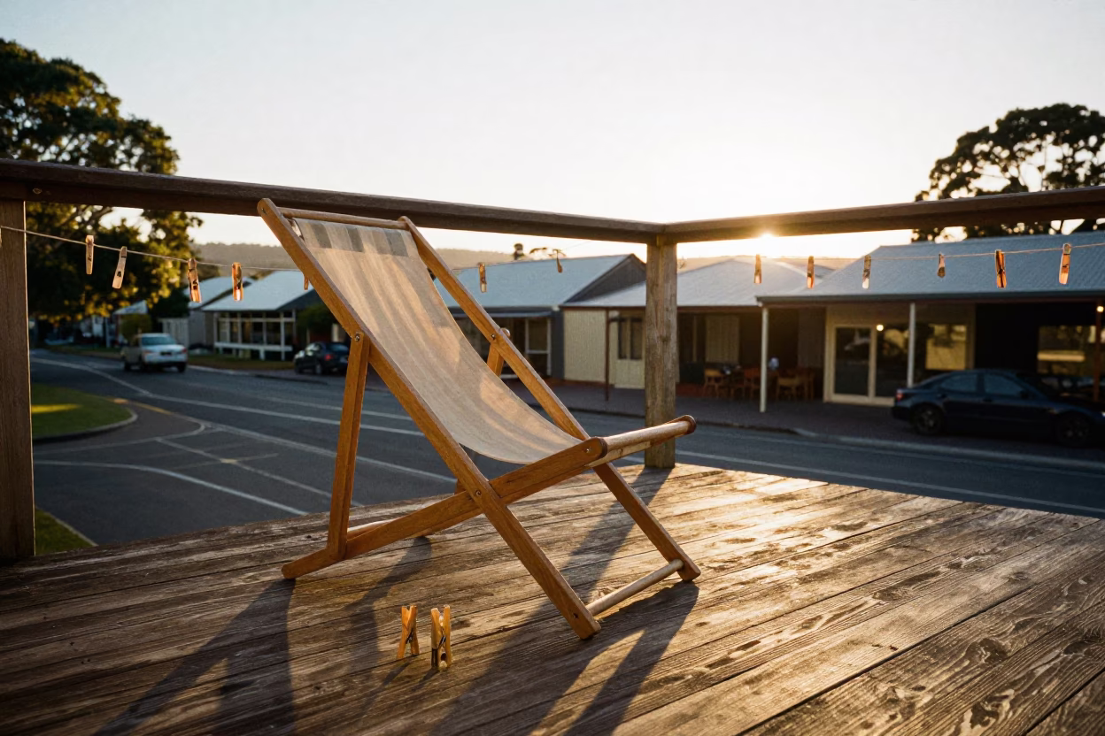 Deck Chair in Hobart in in Hobart, Tasmania, Australia