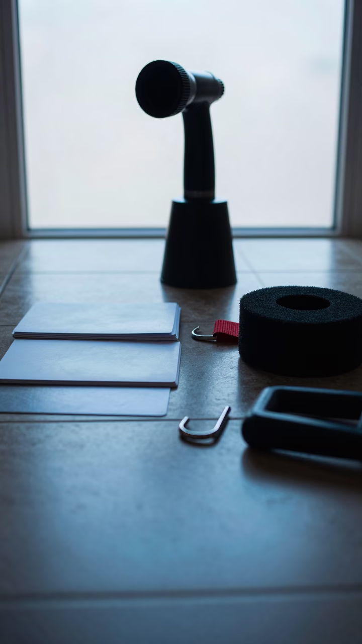 Deck Shower Filter Cup Silhouetted in inside a spin studio under class lights in Brazzaville