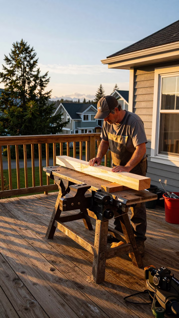 Deck Workspace in Vancouver in in Vancouver, British Columbia, Canada