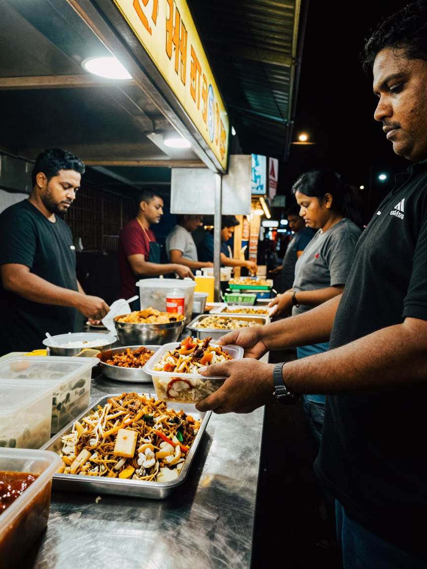 Deep In The Night Light on Food Scene in Perth in in Perth, Western Australia, Australia