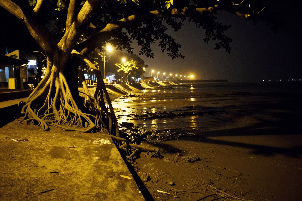 Deep In The Night Light on Realistic Photograph in Kochi in in Kochi, India