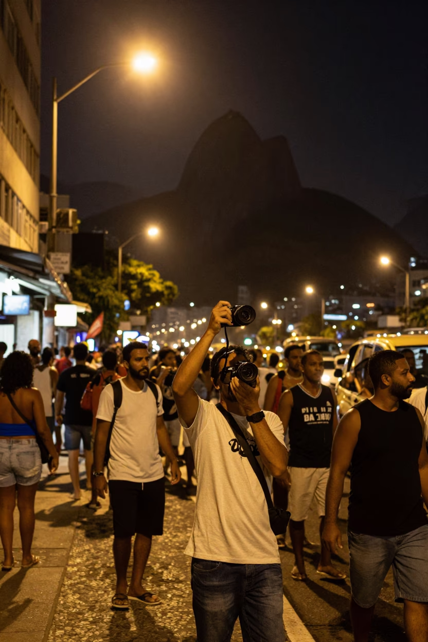 Deep In The Night Light on Street Photography in Rio De Janeiro in in Rio de Janeiro, Brazil
